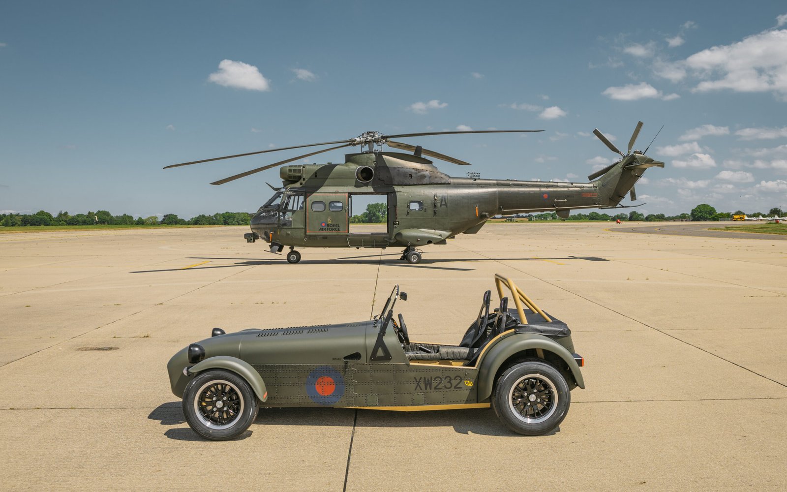 Caterham and the Royal Air Force create one-off tribute to the esteemed Puma HC2 helicopter